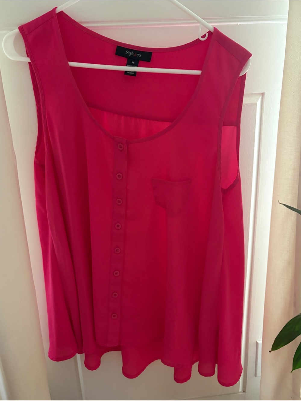 Style & Co Pink Blouse Size M